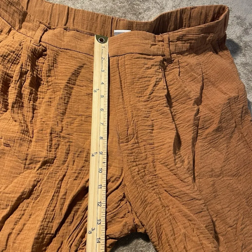 A New Day Pants Womens 16 Burnt Orange Wide Leg Stretch High Rise Lagen Modest - Image 6