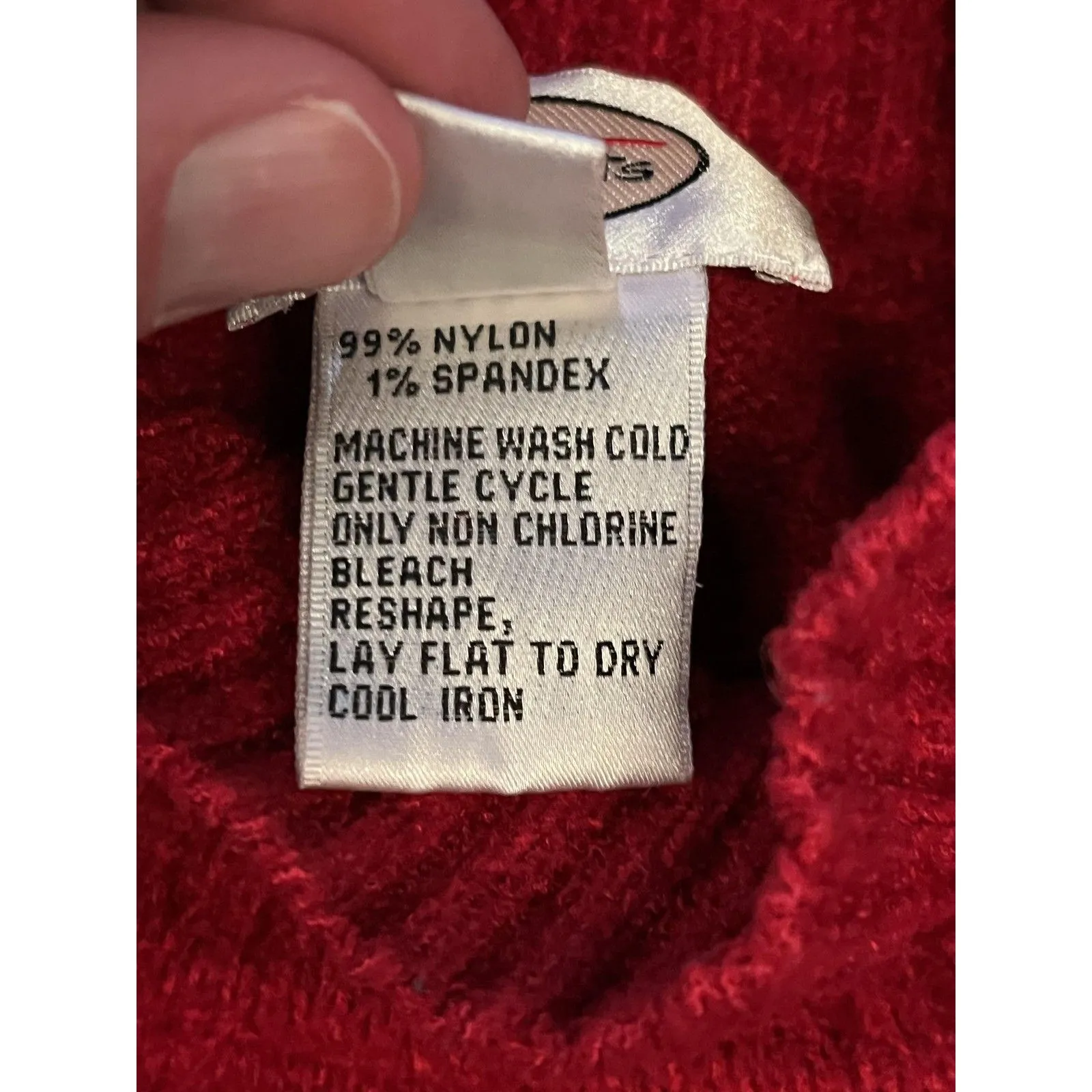 Talbots Sweater Womens Medium Red Mock Neck Nylon Blend Knit Pullover Cozy - Image 6