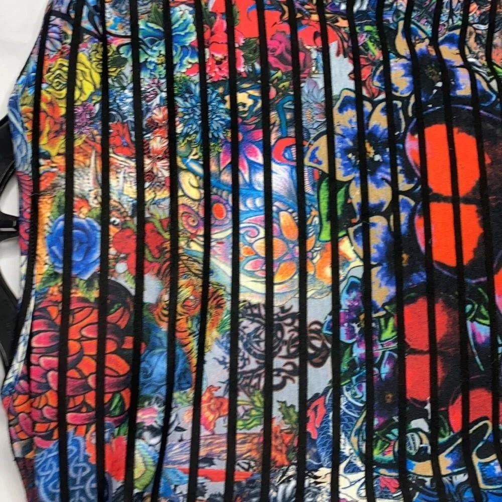 Alberto Makali Multicolor Long Sleeves Top Sz S - Image 9