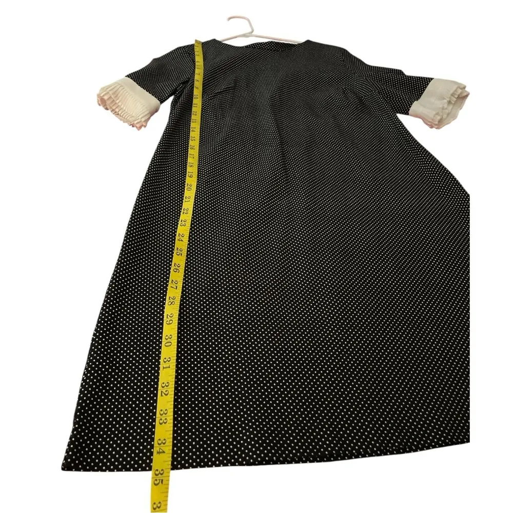 New York & Company Black and White Polka Dot Stretch Dress Size M - Image 5
