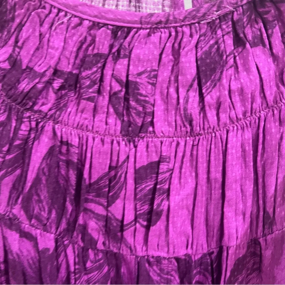 A New Day long sleeve purple tiered floral midi dress size small NWT - Image 5