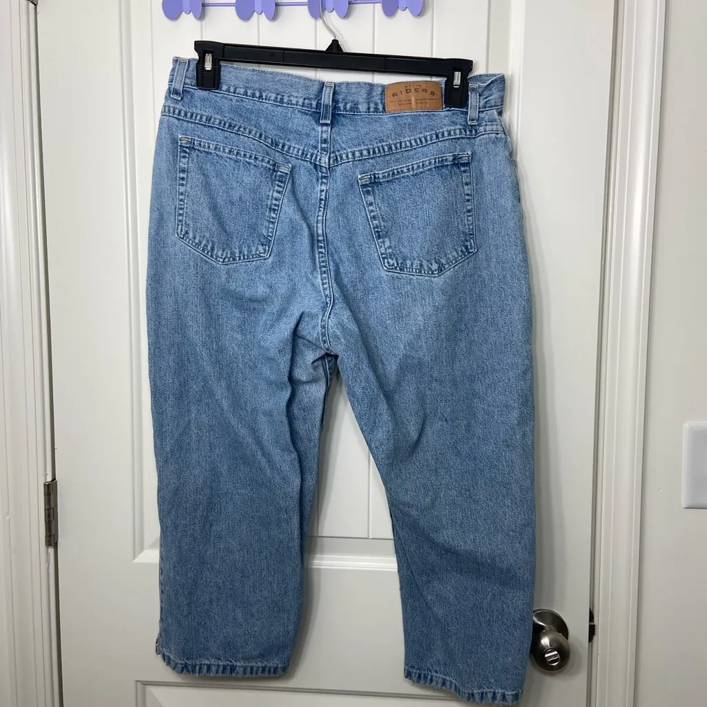 Vintage Riders by Lee women’s‎ light wash denim capri jeans pants cotton size 16 - Image 7