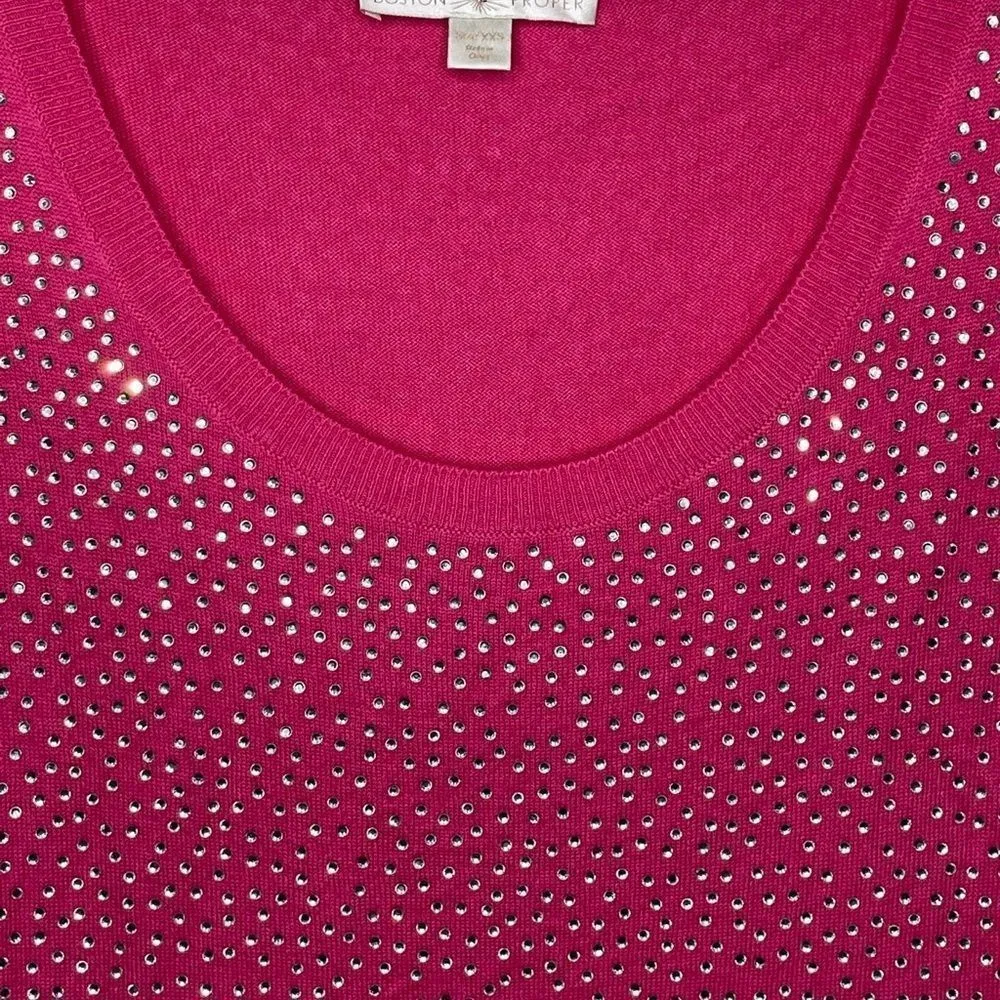 Boston Proper Rhinestone Sweater Pink - Image 7