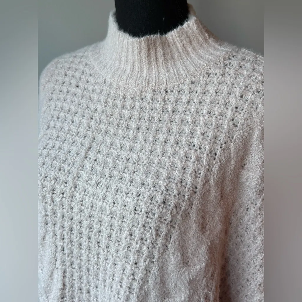 Sonoma Pale Pink Cable Knit Turtleneck Sweater - Image 5