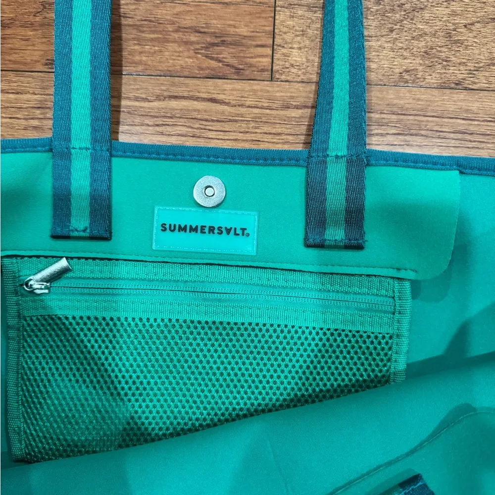 Summersalt The Perfect Beach Tote Neoprene Bag Carryall FAB FIT‎ Green OS - Image 2