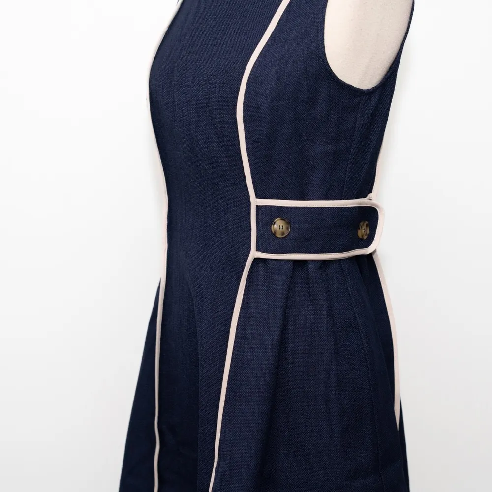Shoshanna | Samara Navy Textured Mini Dress - Image 12