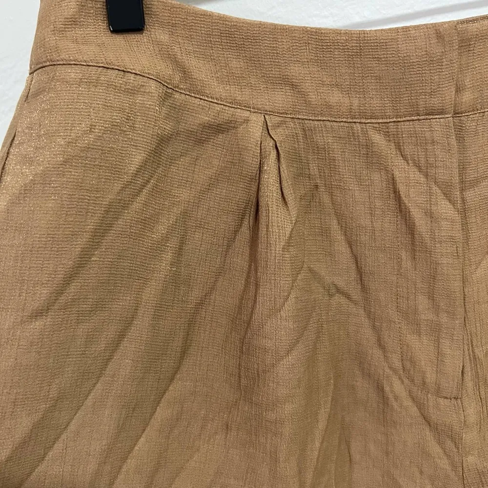 Something Navy Tan Praline Pleated Shorts Size 10 New - Image 9
