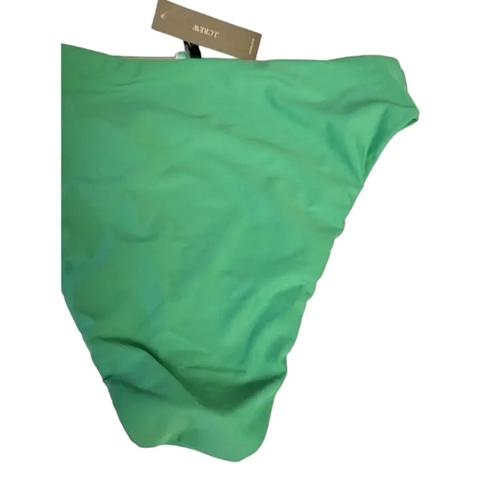 NWT J. Crew Classic High Rise Cheeky High Leg Cut Bikini Swim Bottom S Green - Image 11