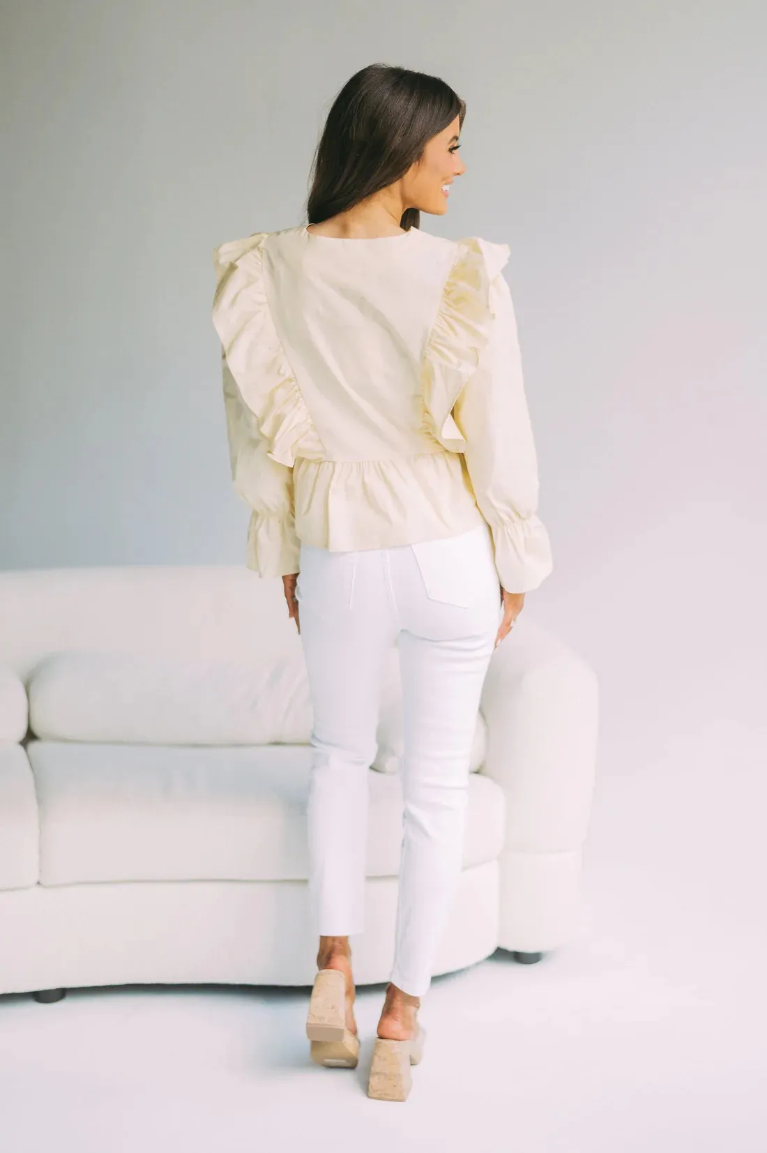 Yellow Charleston Ruffle Top - Image 4