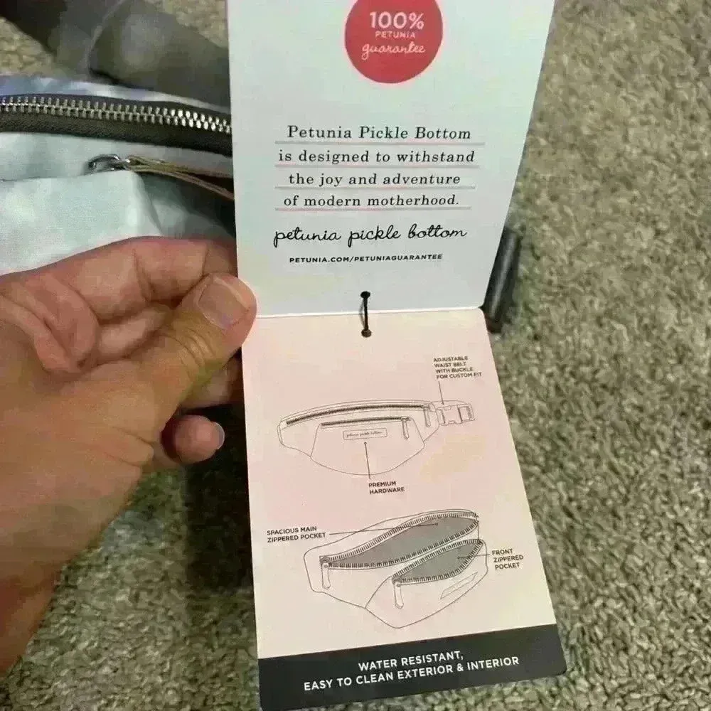 Petunia Pickle Bottom All Around Belt Bag Smoke Swirl Tie Dye New With Tags Gray - Image 4