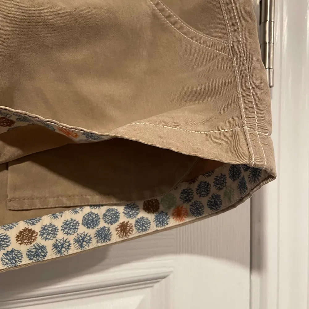 Horny Toad Size 2 Tan Khaki Mid Rise Soft Zip Up Snap Outdoor Hiking Shorts - Image 8