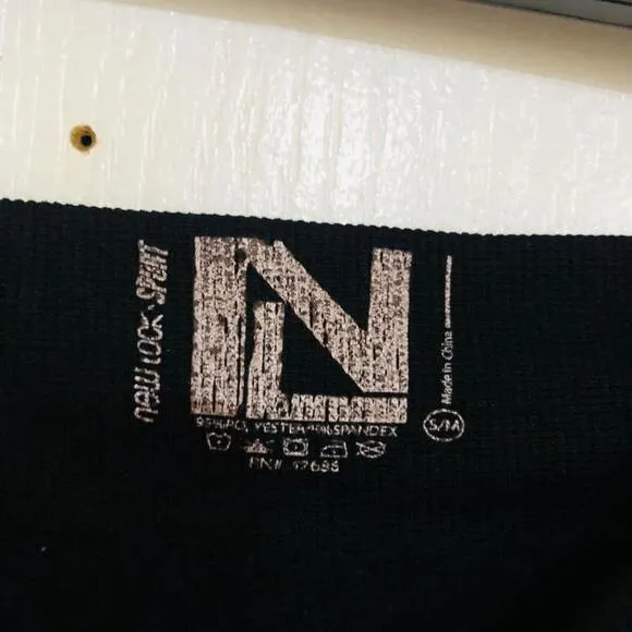 New Look‎ Sport Women's Cropped Tights Yoga Pants Stretch Black Pink Size S/M - Image 6