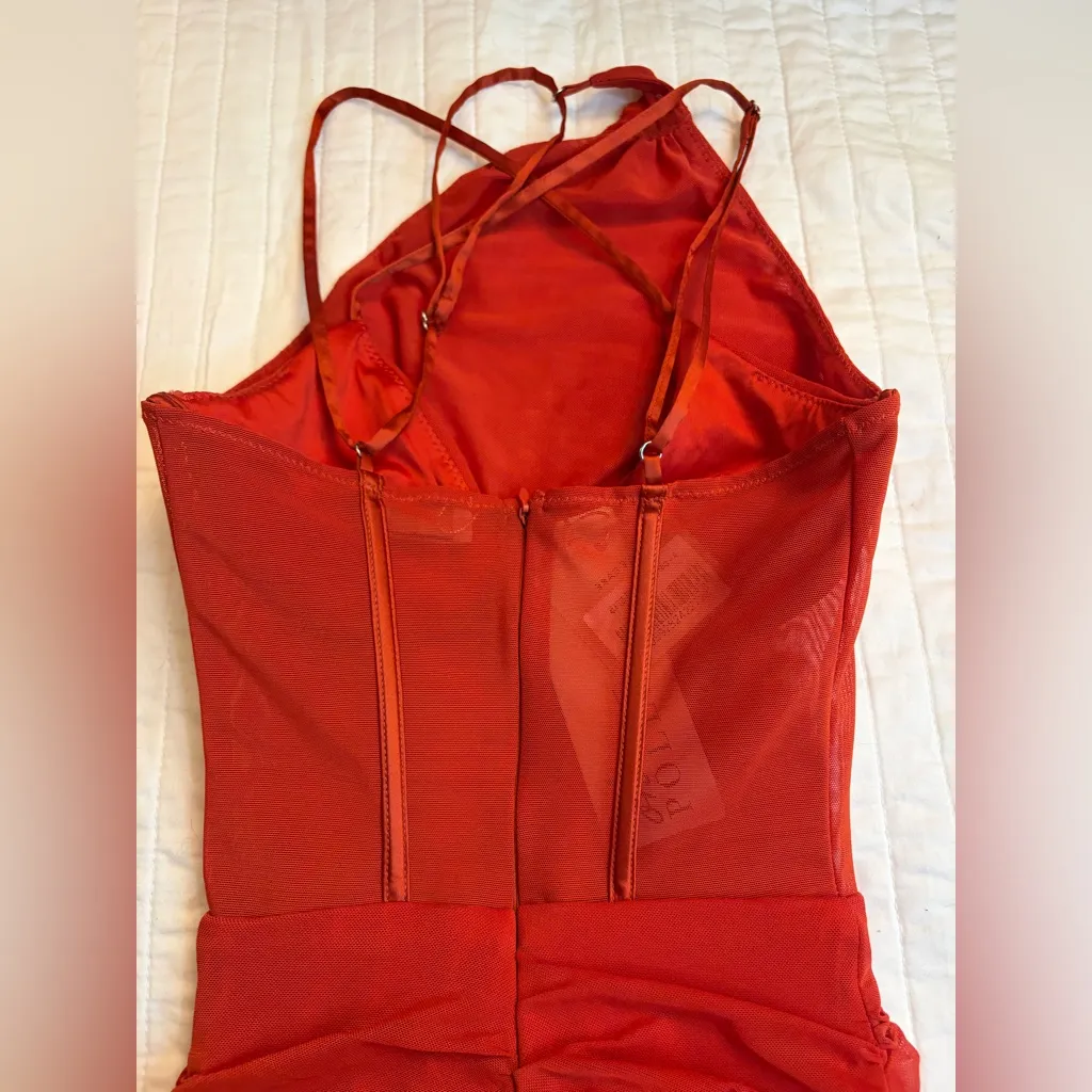 Oh Polly Paradis red corset dress NWT - Image 10