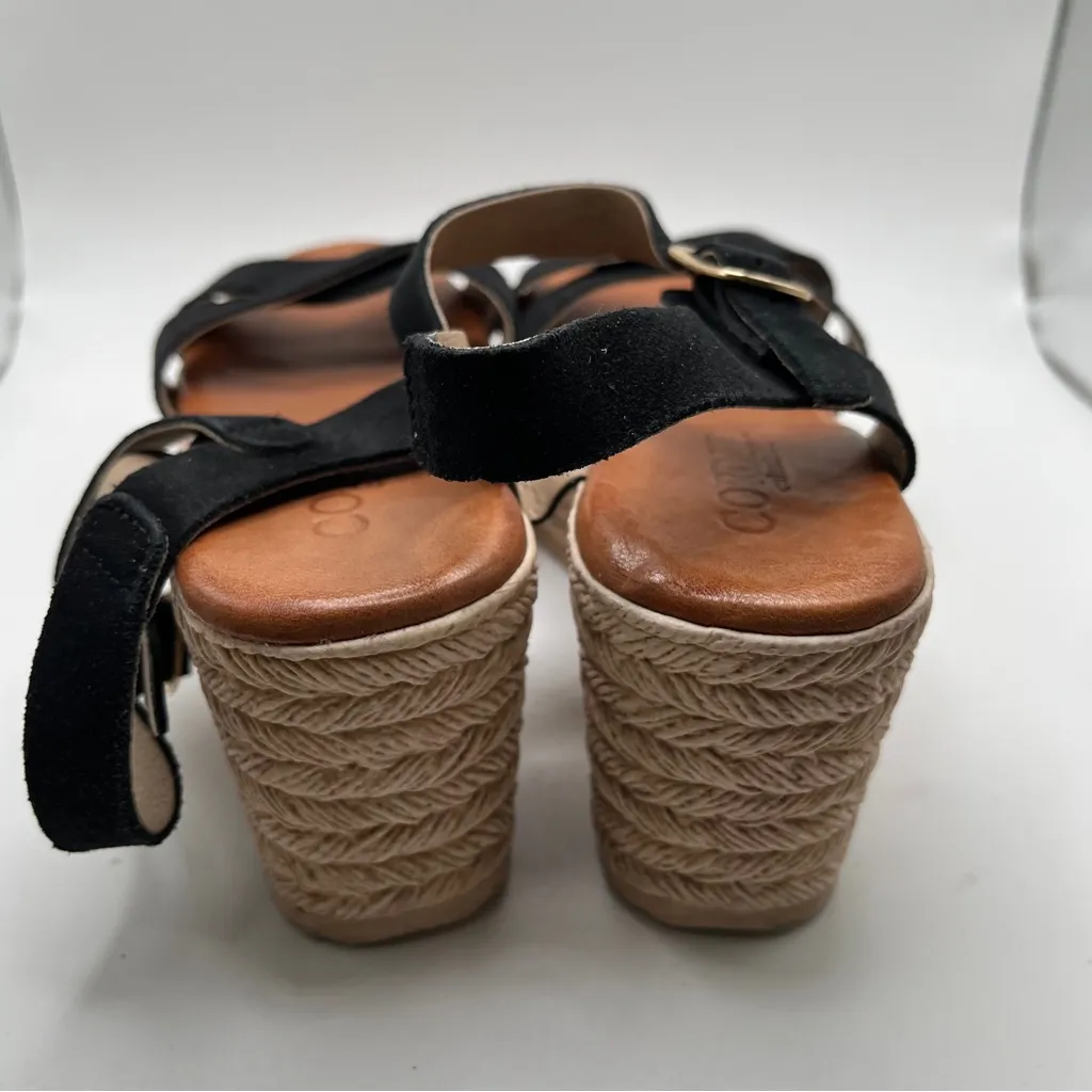 Cordani Women's Brazil black Espadrille Wedge Sandal Size 38 US Size 7.5 - Image 9