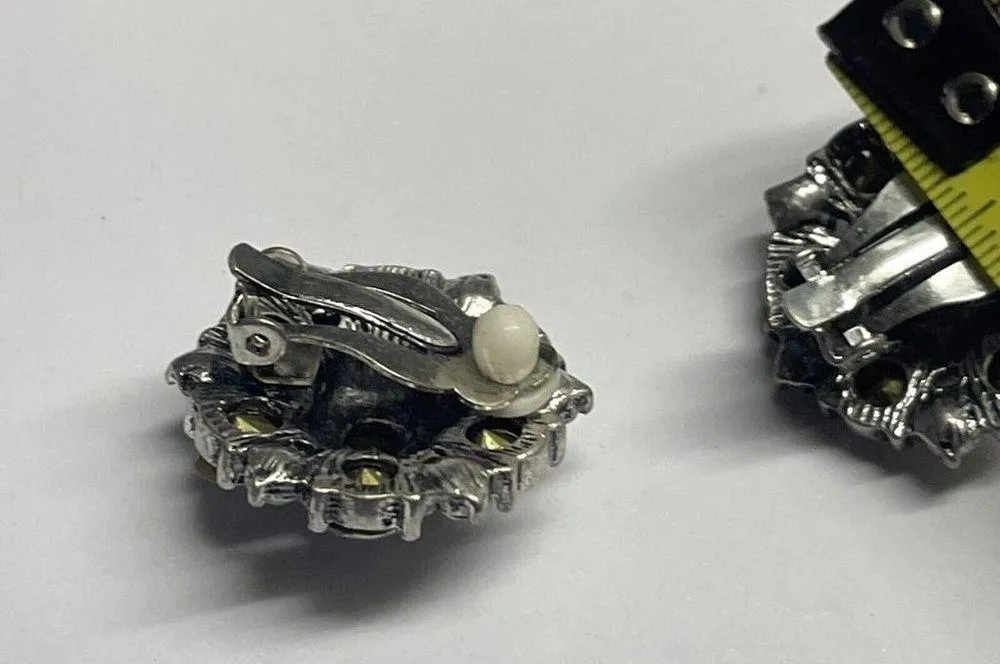 Women's Costume Earrings Rhinestone CLIP On Clip - Image 10
