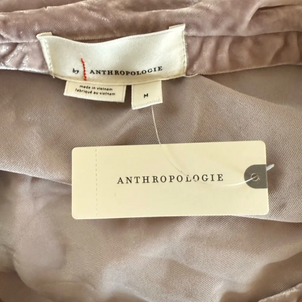 ANTHROPOLOGIE The Tilda Strapless Velvet Top Lavender Size M NEW - Image 5