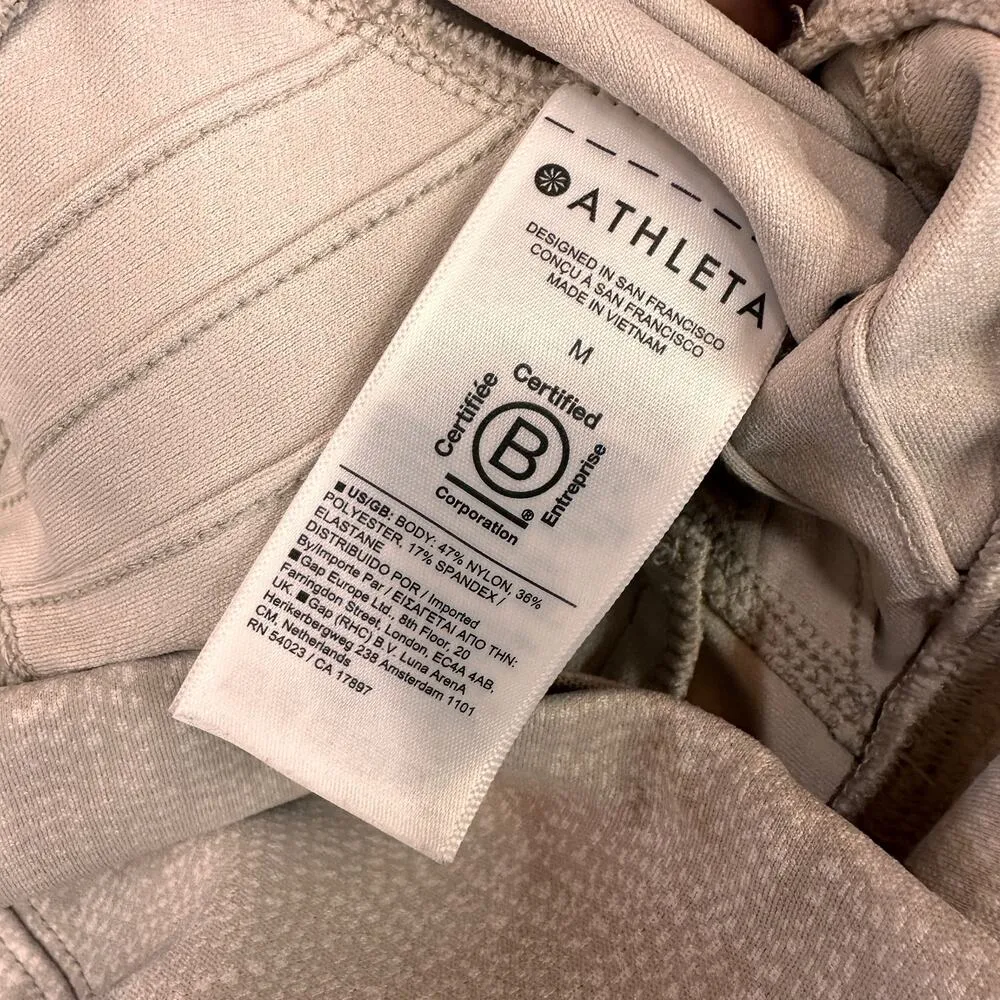 Athleta Delancey Textured Moto Tight Leggings Size Medium - Image 4