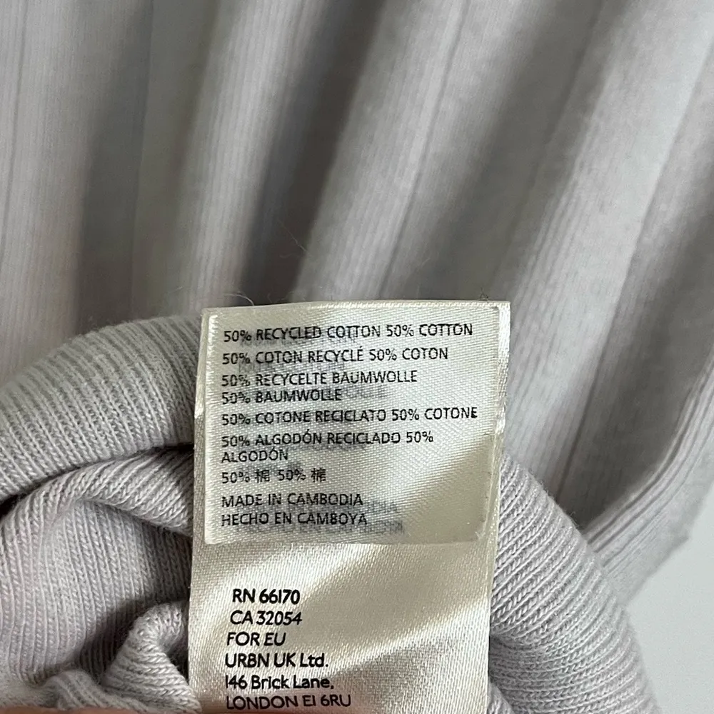 Free People We The Free Block It a baby Raglan Tee Ribbed Grey Small - Image 10