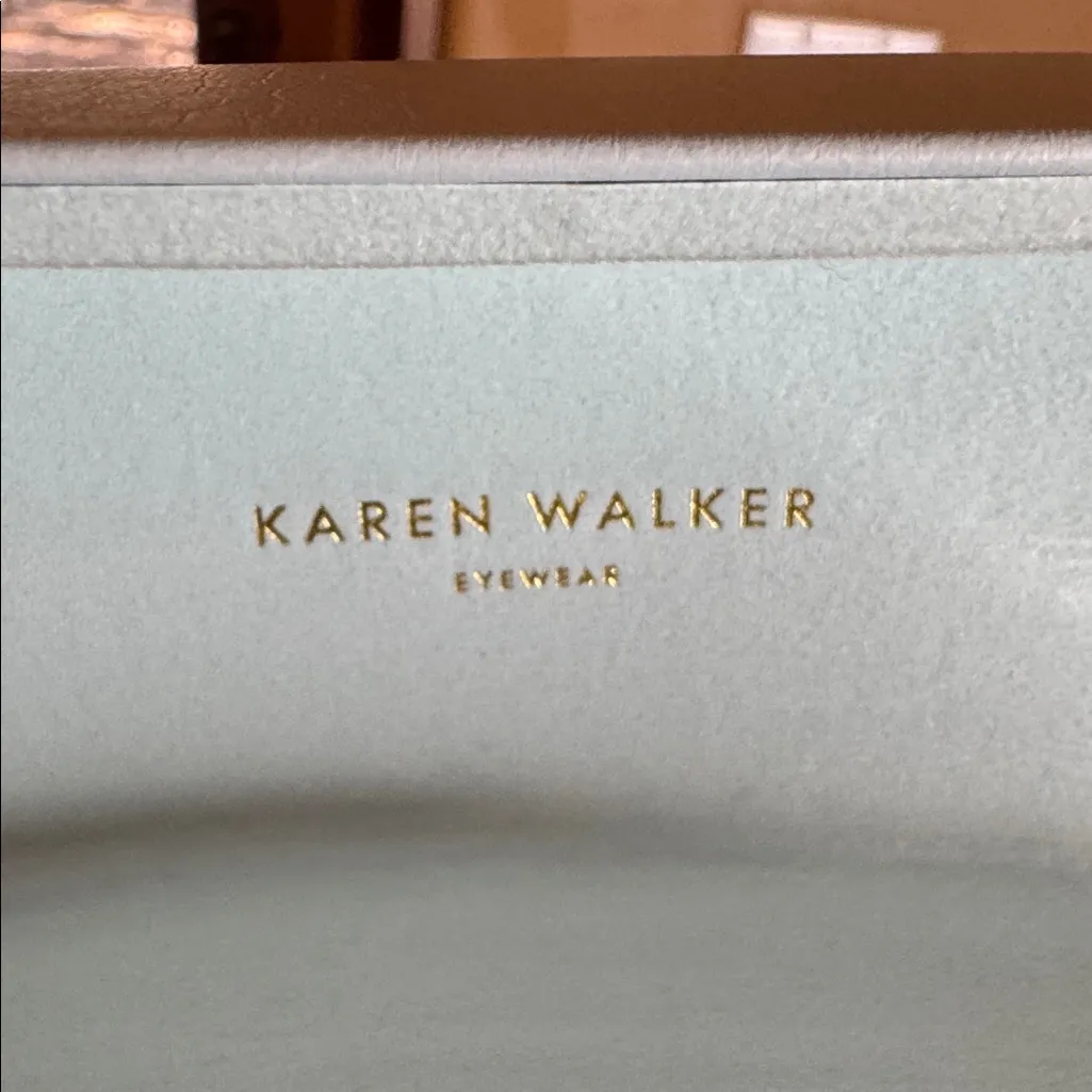 NWOT Karen Walker Sunglasses JACINTO Rose Pink Frame w/ Case & Cloth - Image 8