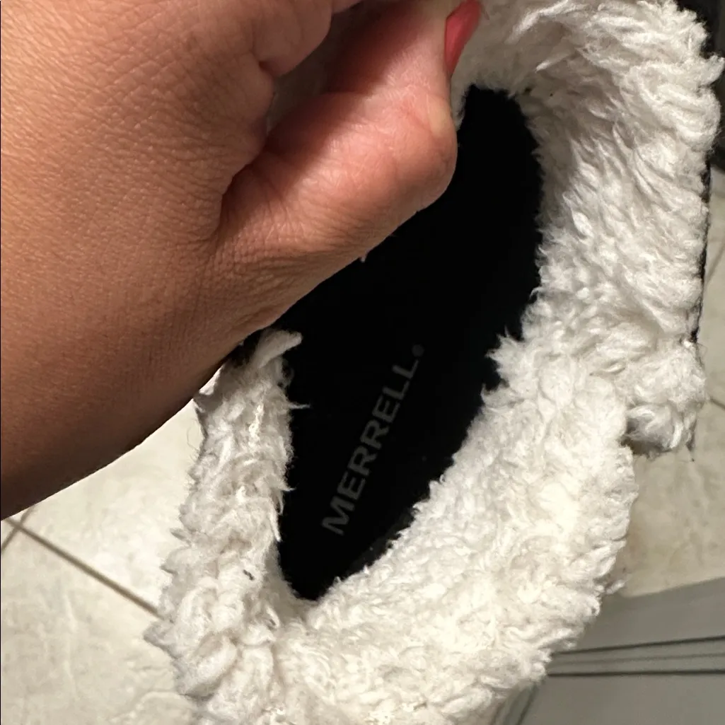 Merrell Juno‎ Charcoal Wool Faux Fleece Lined Rubber Sole Pull-On Boots Size 8.5 - Image 4