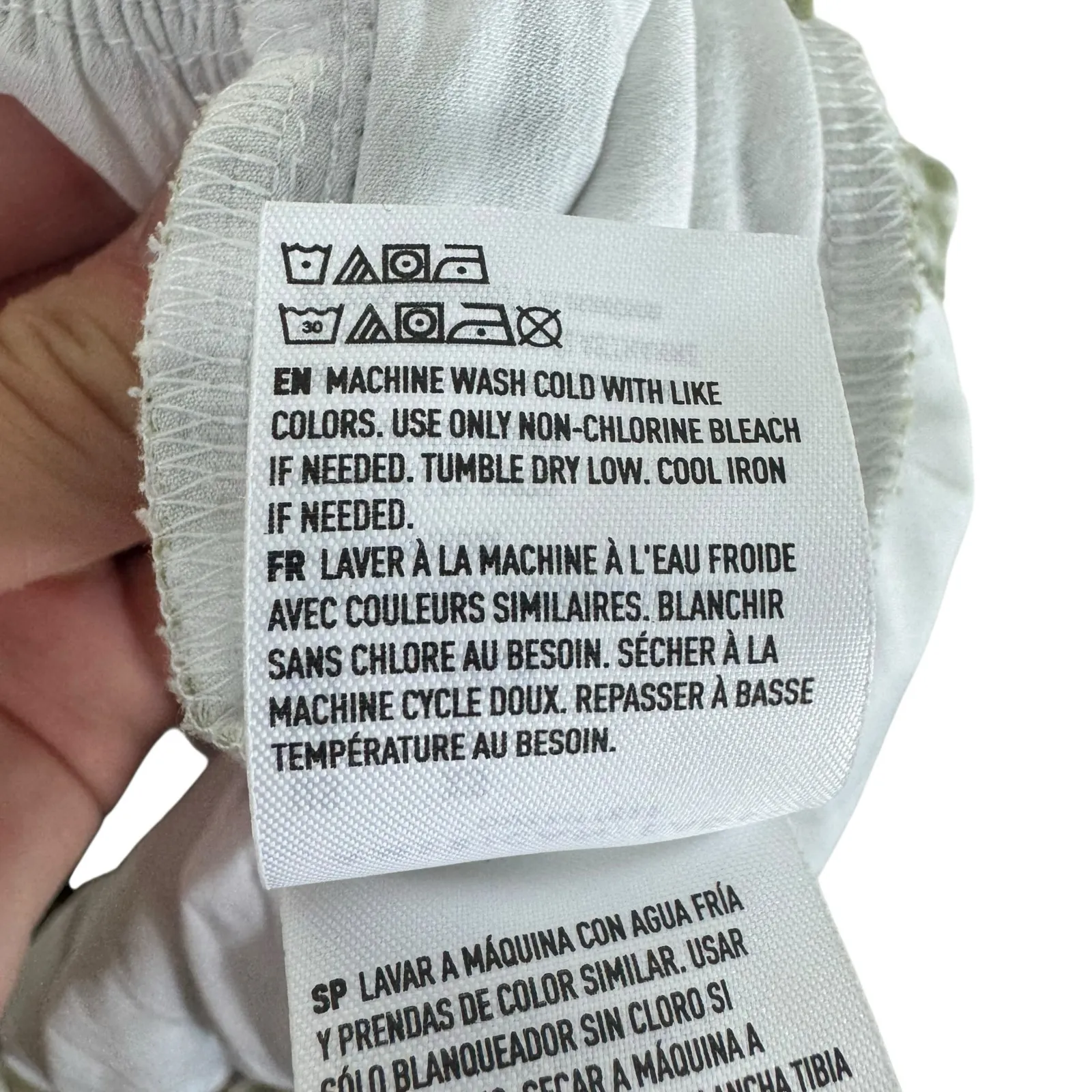 American Eagle Cotton Green White Gingham Shorts Off Shoulder Romper Size XS - Image 11