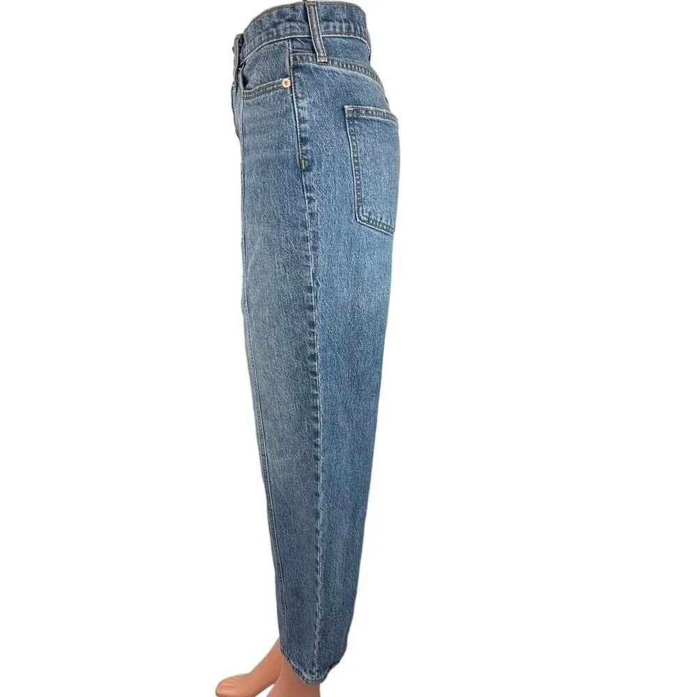 Universal Thread Womens Blue High Rise Tailored Wide Leg Ankle Denim Jeans Sz XS - Image 2