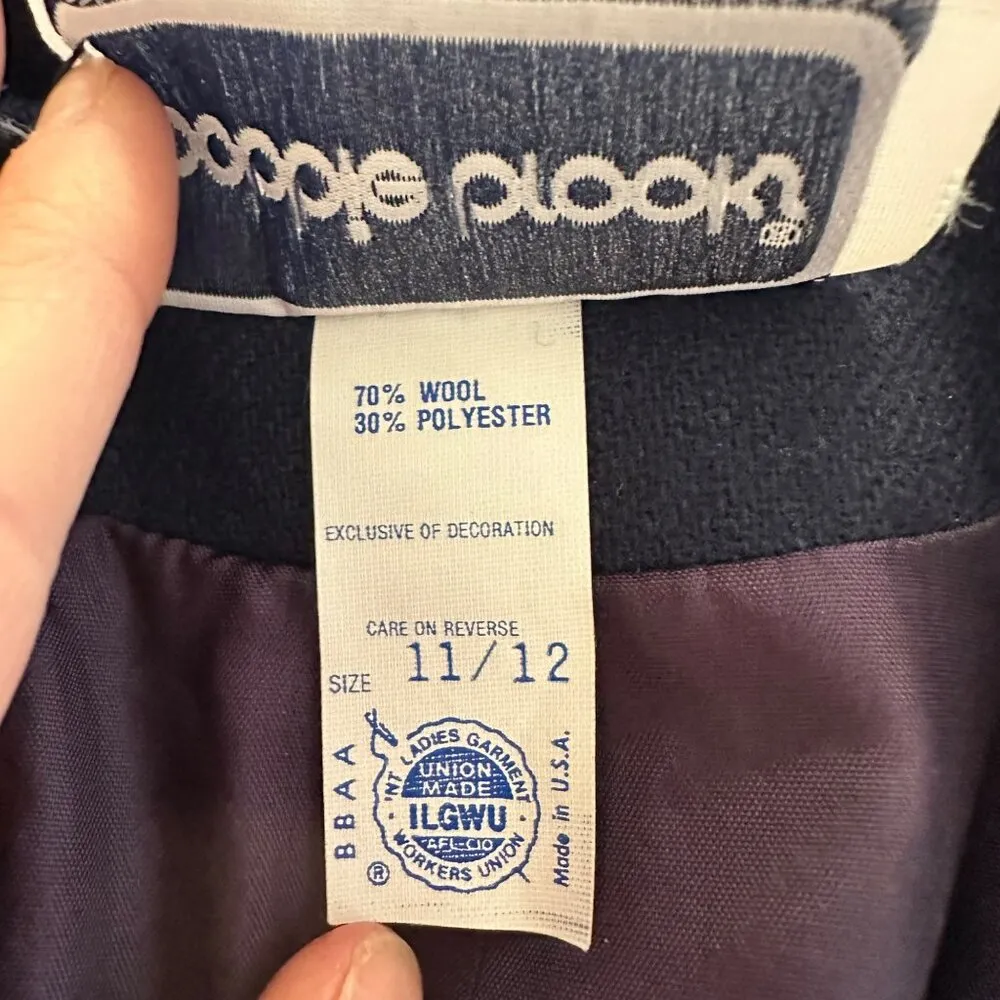 Vintage 60s/70s Bobby Brooks Wool Blend Cropped Navy Blazer Blue Size XS - Image 7