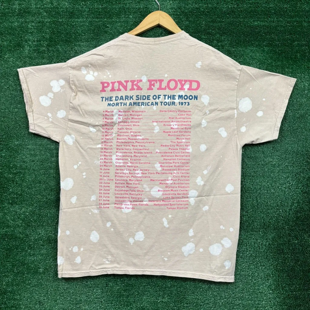 Pink Floyd The Dark Side of the Moon Tour 1973 Rock Band T-shirt Size Large - Image 3