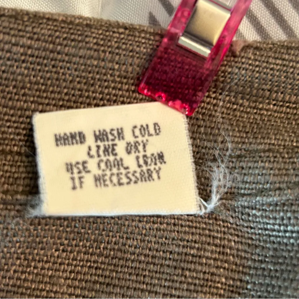 Vintage Chaus Olive Green Linen blend Jacket/blouse size Large oversized - Image 5