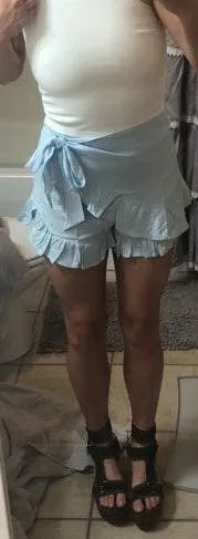 Princess Polly Blue Wrap Skort  - Image 2