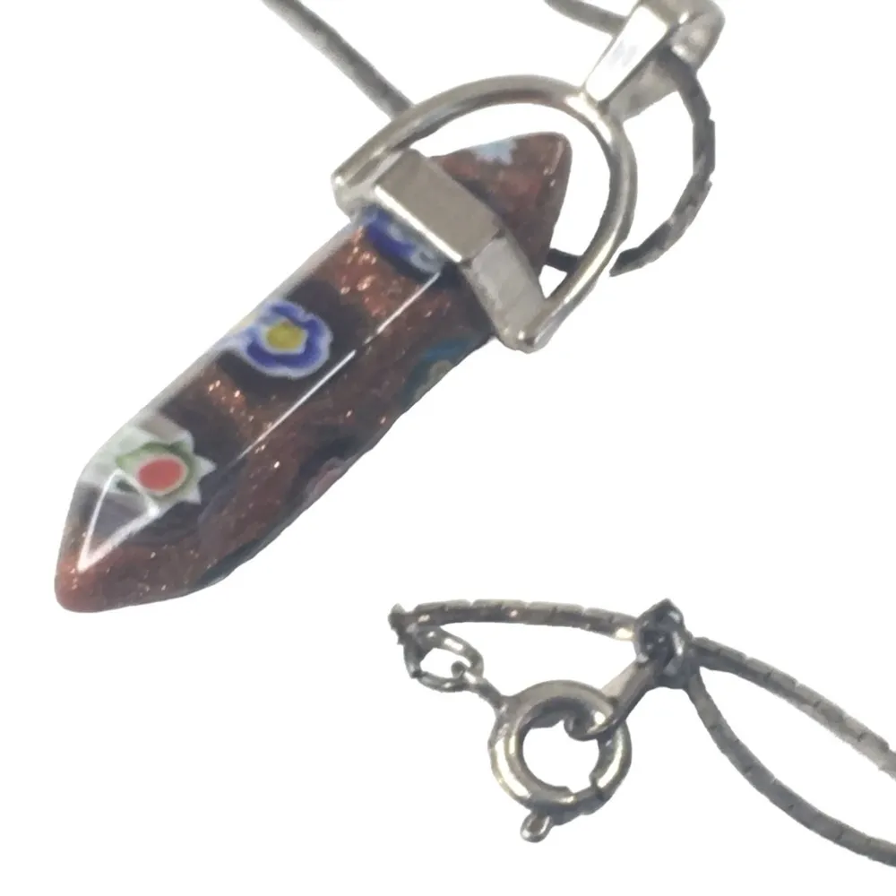 Healing quartz necklace multicolor flowers 18” - Image 5