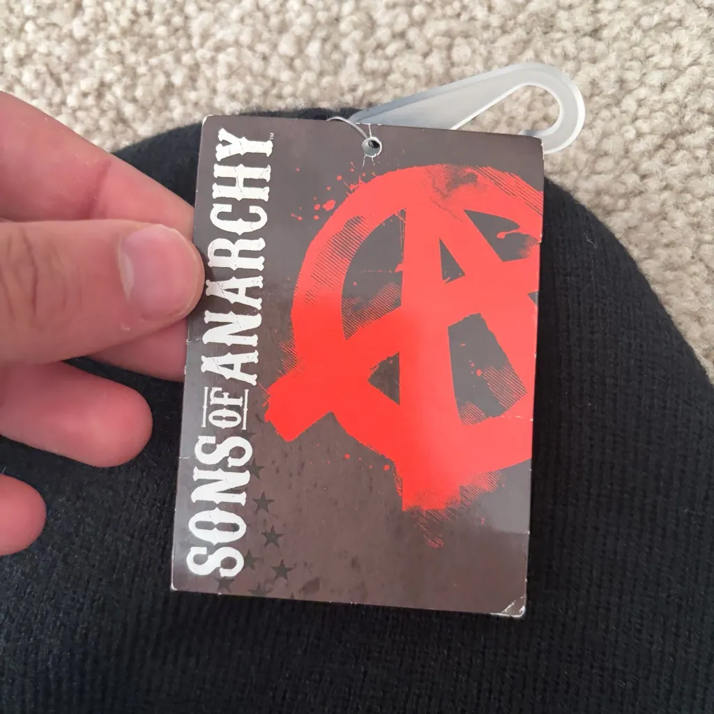 Sons of Anarchy Black Knit logo winter casual Beanie Hat Logo Cuffed unisex NWT - Image 7