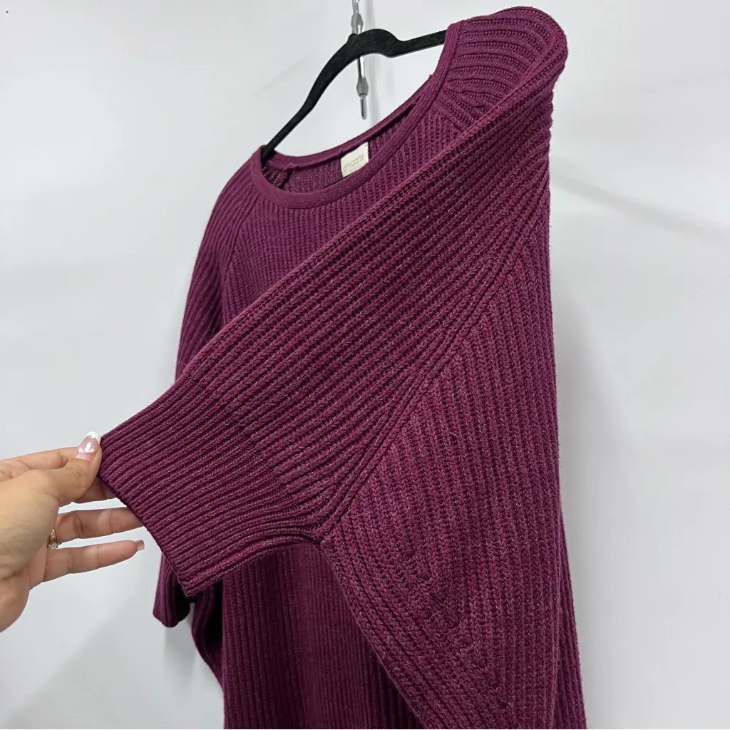 Chico’s 1 Women's wool blend knit Purple batwing Sweater pullover - Image 11