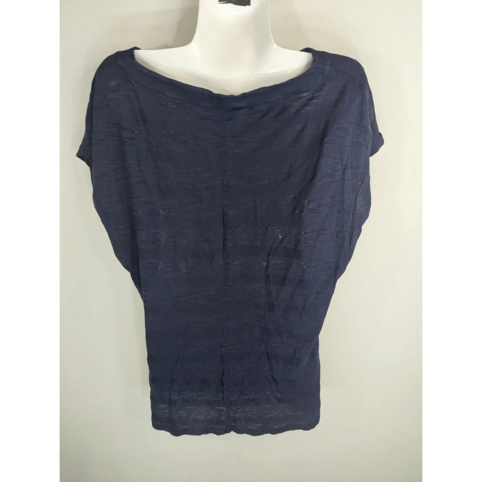 The North‎ Face Navy Blue Striped Top Womens L Boxy Casual Short Sleeve Top - Image 4