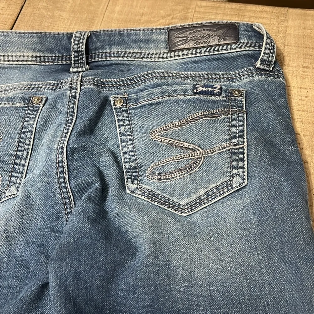 Seven 7 Jeans Womens Booty Shaper High Rise Legging Stretch Blue Denim Casual - Image 5