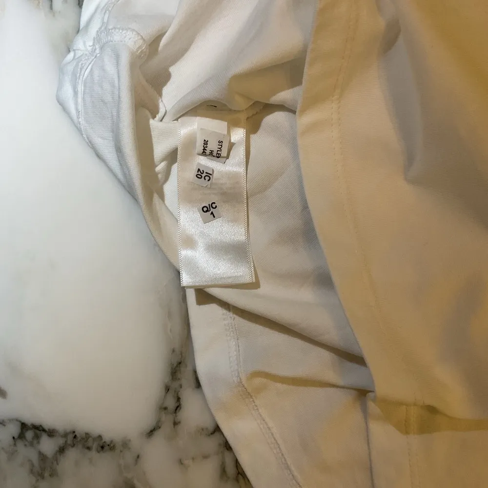 NWT Madewell Cotton Perfect Crewneck White TShirt XXS pallet dust washed by hand - Image 7