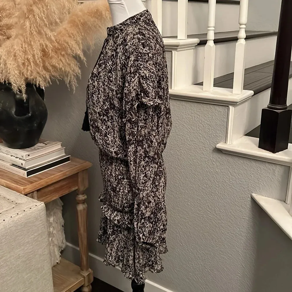 Leopard Smocked Mini Dress Size Small - Image 6