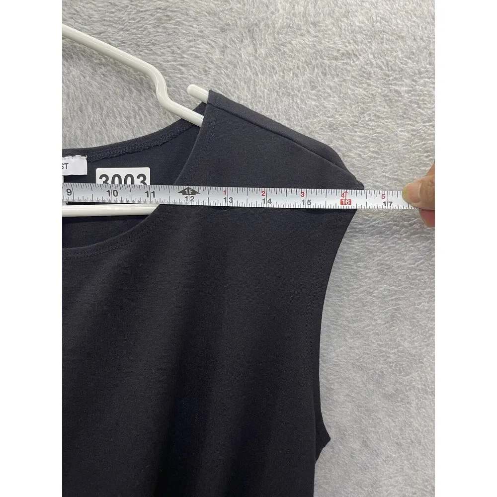 Nine West Women's Solid Black Dress Sleeveless A Line Size Medium - Image 7