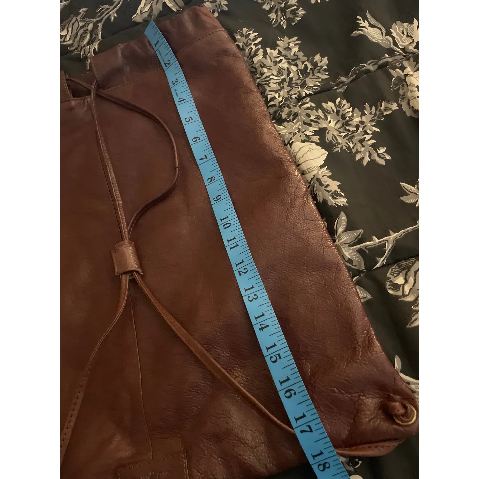 BILLY BAGS London Leather Drawstring Backpack Rucksack Shoulder Bag Purse Brown - Image 7