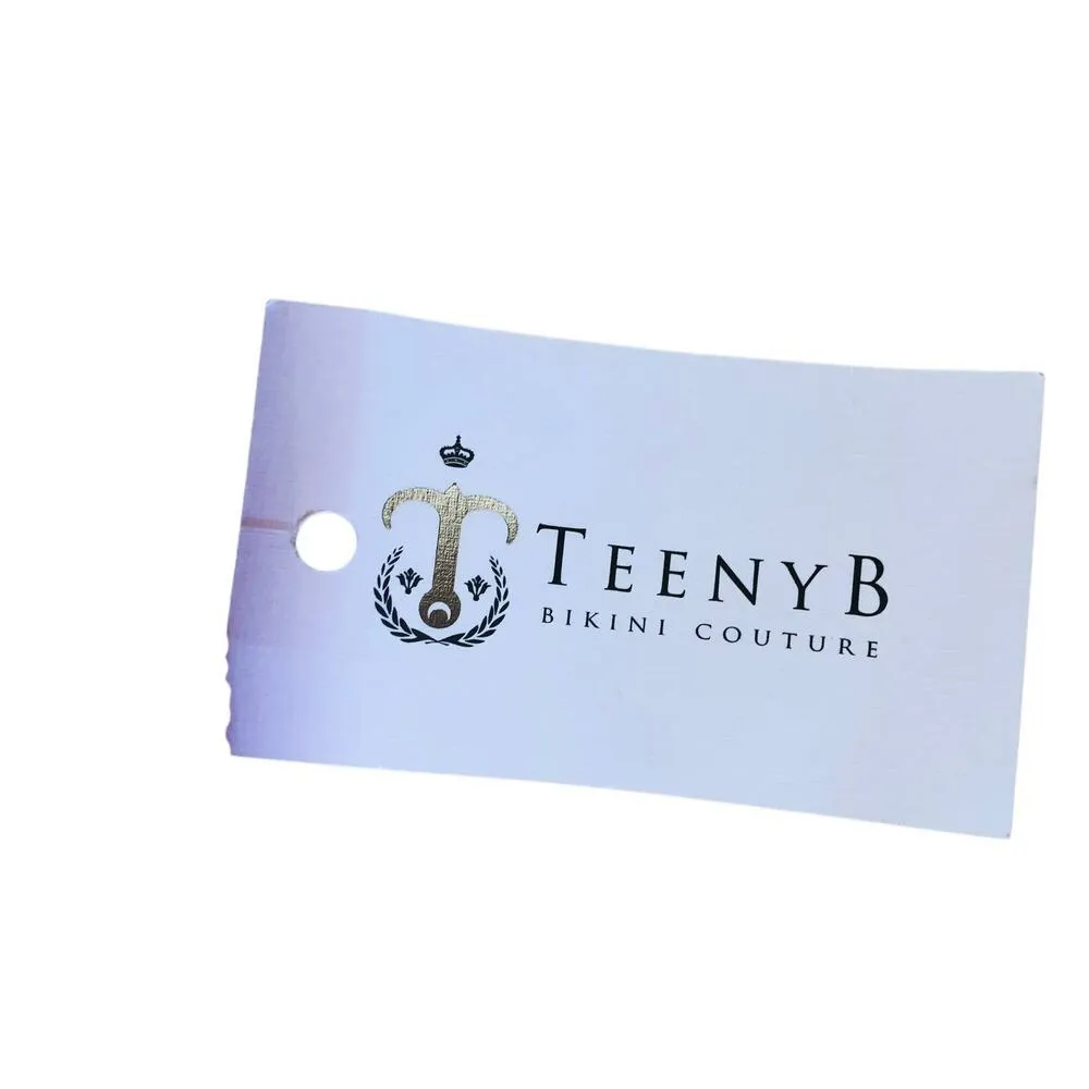 New TeenyB 3 Rings Triangle Bikini Red Thrills Top Rhinestones Women's Size L Size L - Image 7