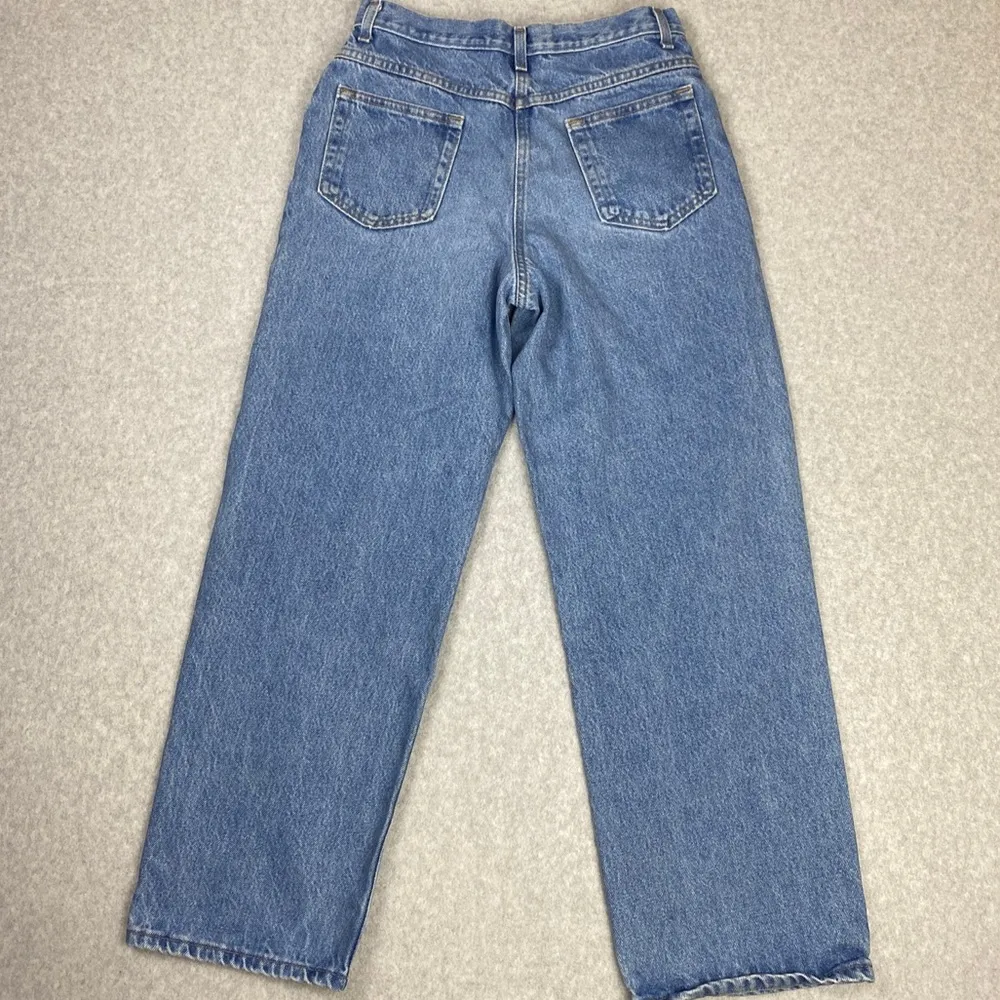 Vintage Faded Glory Blue Denim Jeans High Rise Straight Leg Mom Jean 16 - Image 3