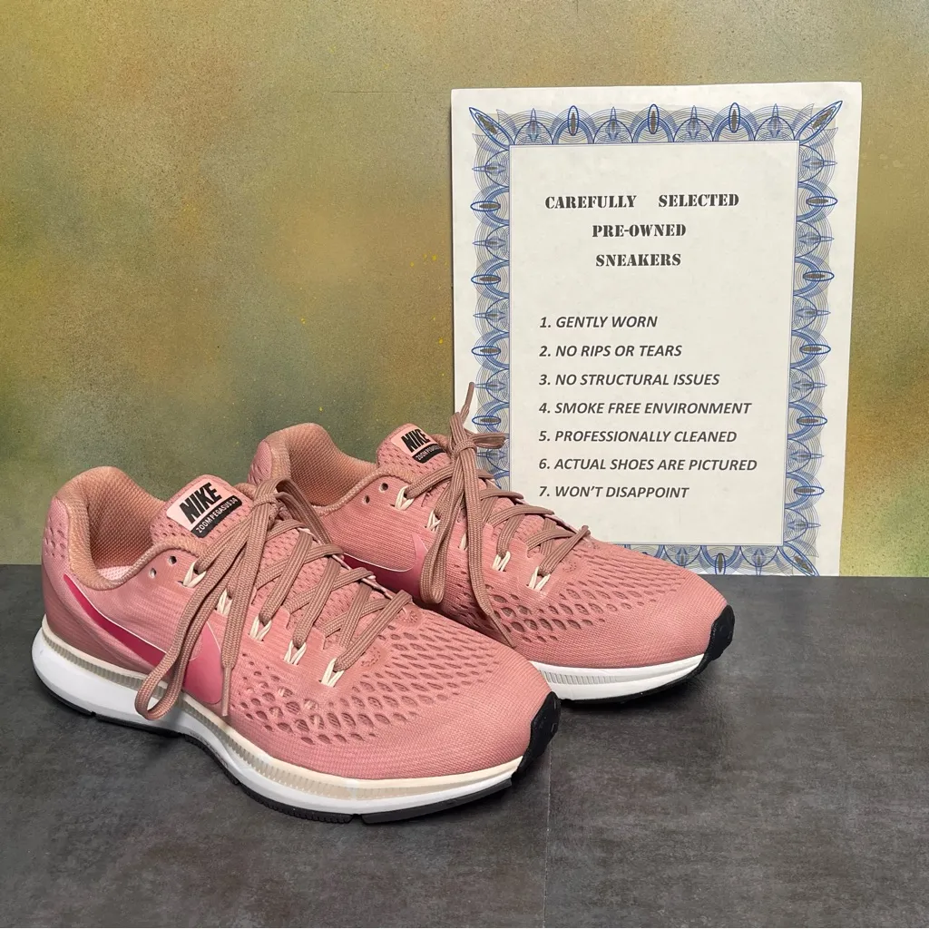 Nike Air Zoom Pegasus 34 Women's Pink Running Shoes Size 7.5 - Image 2