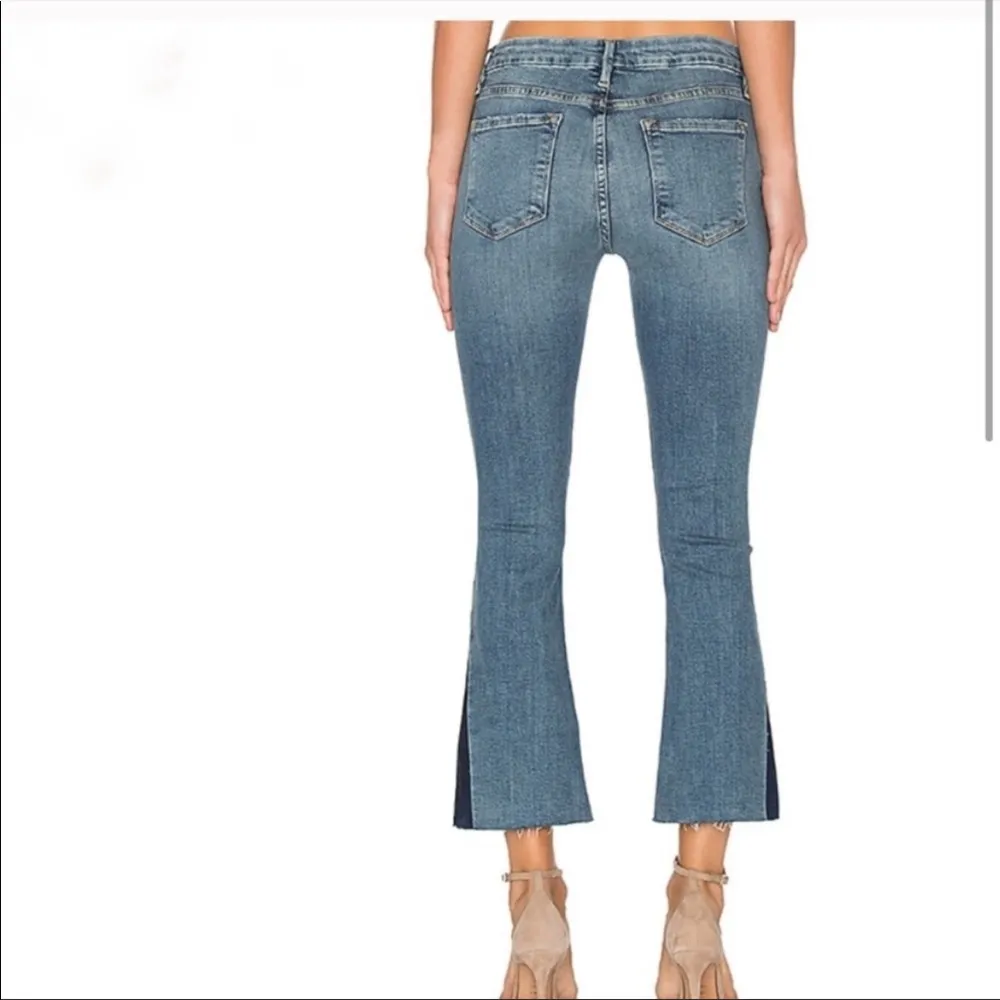 Frame le crop mini unfinished hem boot jeans size 24 - Image 2