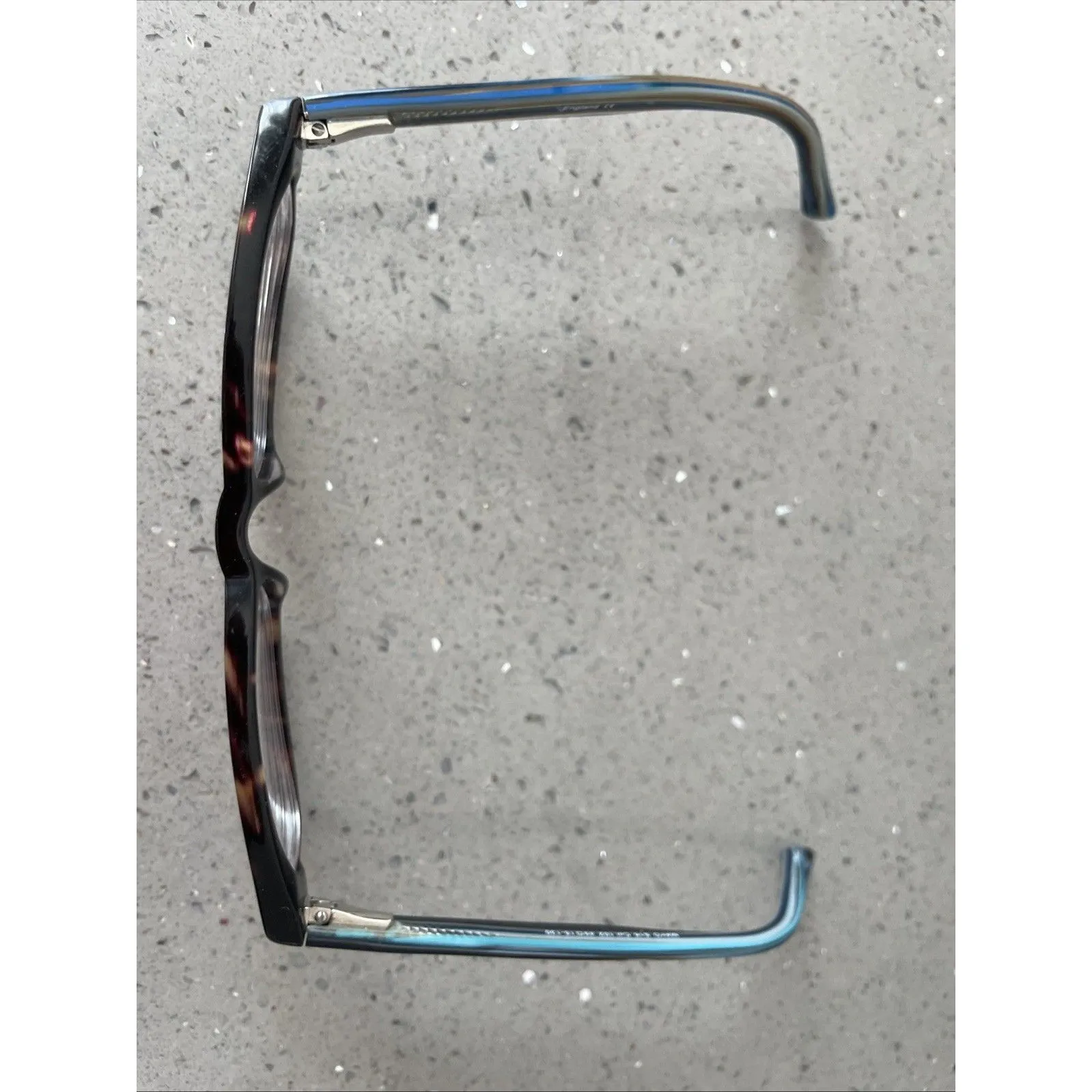 Mayhem MAYO S16 Eyeglasses Frames ONLY Brown Tortoise Blue Stripe Flex 49 - Image 2