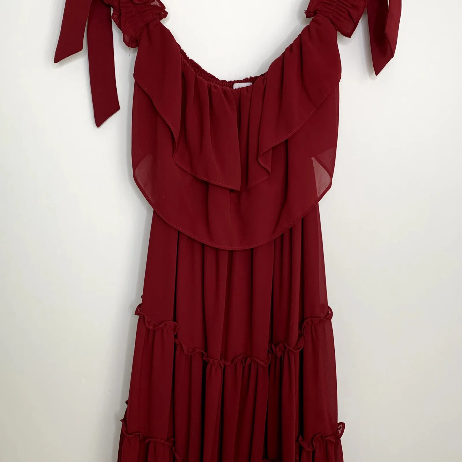 Misa Los Angeles X REVOLVE Micaela Dress Burgundy Womens Medium - Image 11