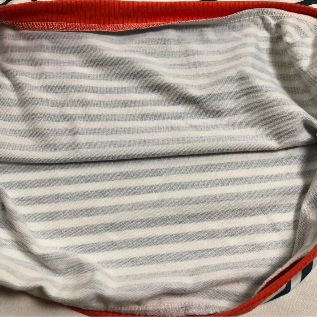 Exclusive T Shirt Women’s Multicolor Striped Long Sleeve Stretch Knit Top XL Orange - Image 3