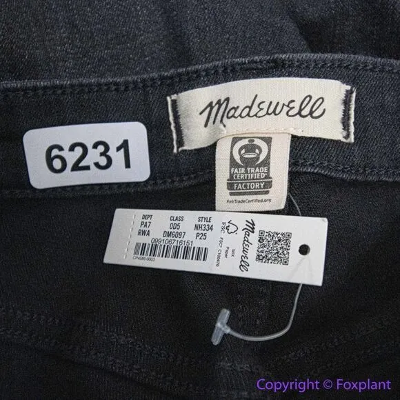 NEW Madewell Petite Curvy High-Rise Slim Straight Jeans in Richgrove‎ Wash, 25P - Image 13