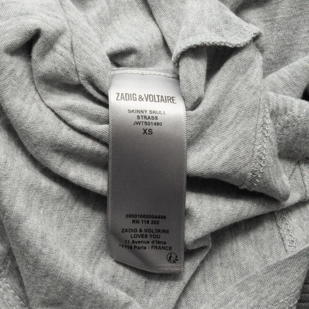 Zadig & Voltaire - New! Skull Cotton & Modal T-shirt - Navy - Image 9