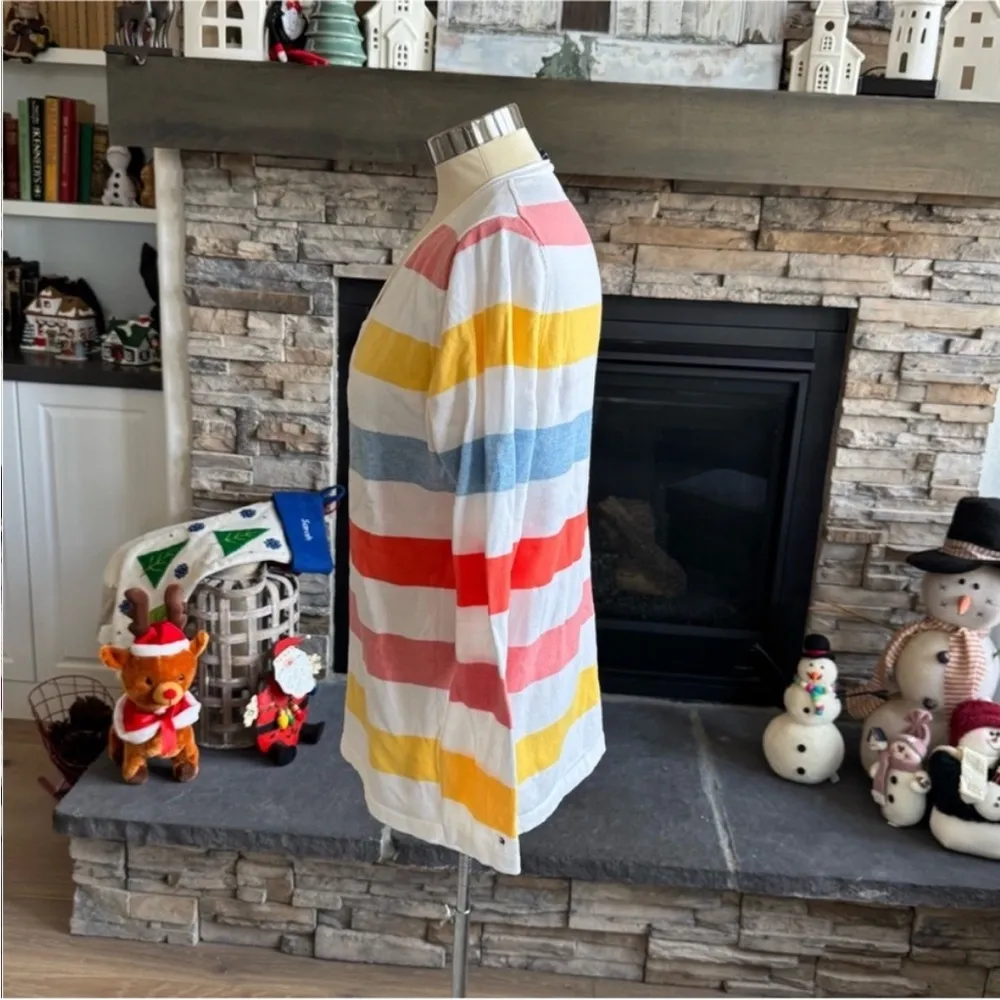 Tommy Hilfiger Stripe V-Neck Sweater - Image 5