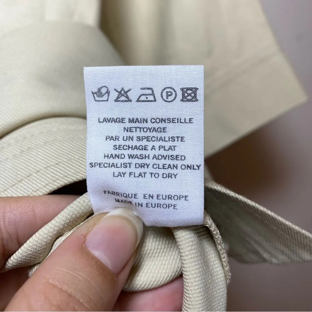 LouLou Studio NEW Moheli Viscose/Linen Short Sleeve Button Down Shirt Tan Sz XS - Image 14